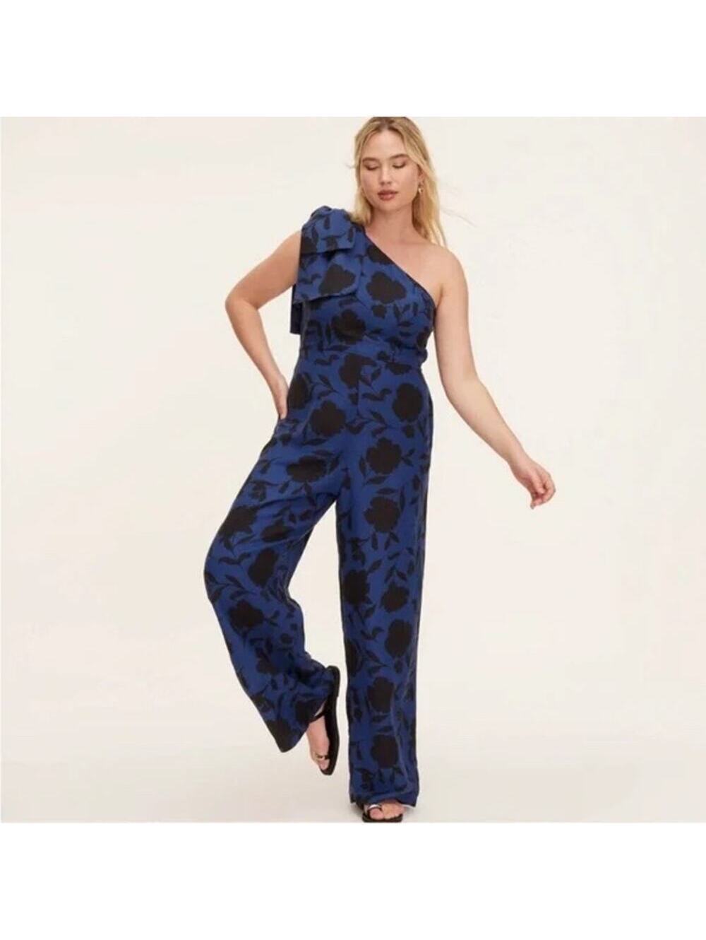 Kate Spade x Target NWT Women's Classic Rose Jumpsuit Blue/Black Size 10